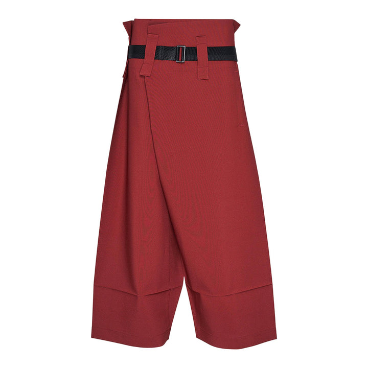 Club21 - 132 5. ISSEY MIYAKE - Fold Hourglass Woven Pants - WOVEN PANTS - Red Brown