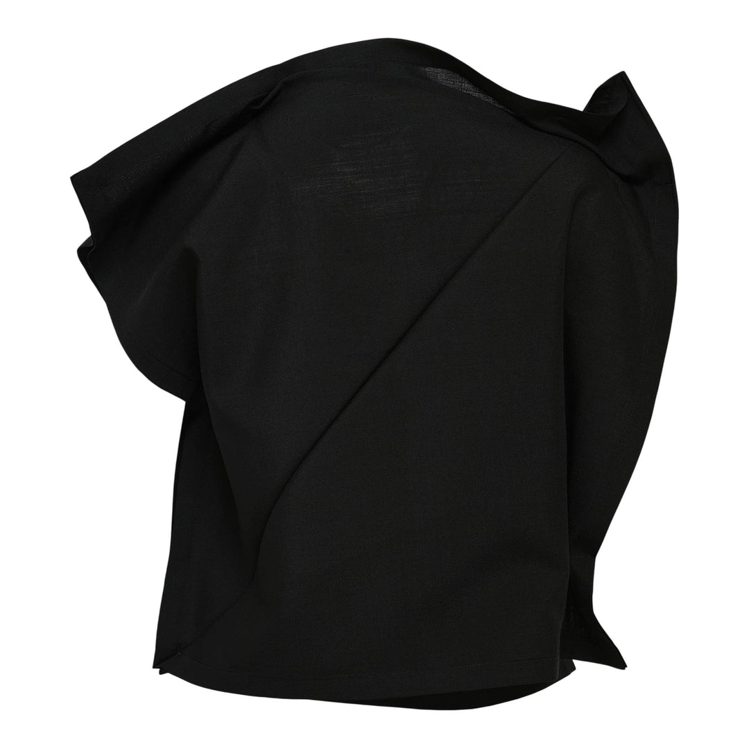 Club21 - 132 5. ISSEY MIYAKE - Square Ramie Woven Top - WOVEN TOPS - Black