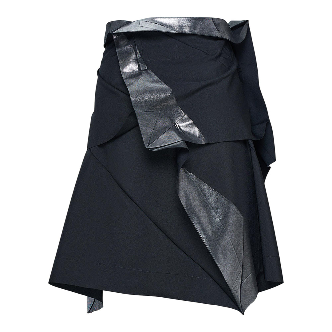 132 5. ISSEY MIYAKE STANDARD Skirt Black & Silver 2
