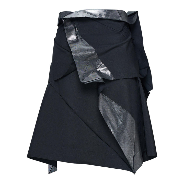132 5. ISSEY MIYAKE STANDARD Skirt Black & Silver 2