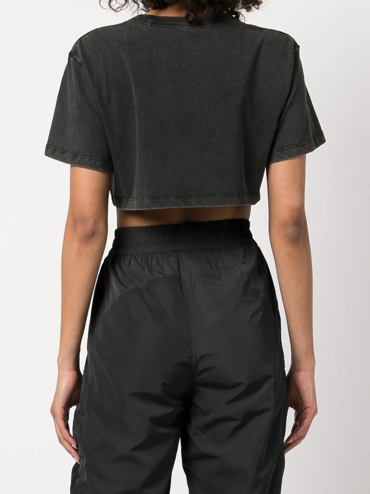 Crop Tee Acid Wash Jersey