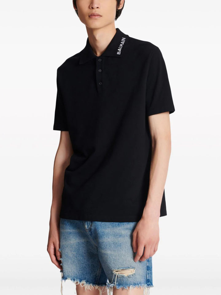 Balmain Stitch Collar Polo