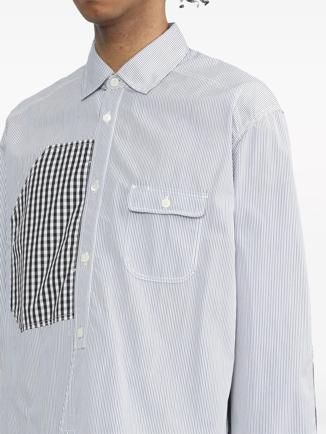 Cotton Stripe Check Shirt