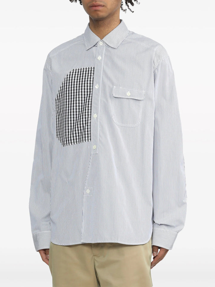 Cotton Stripe Check Shirt