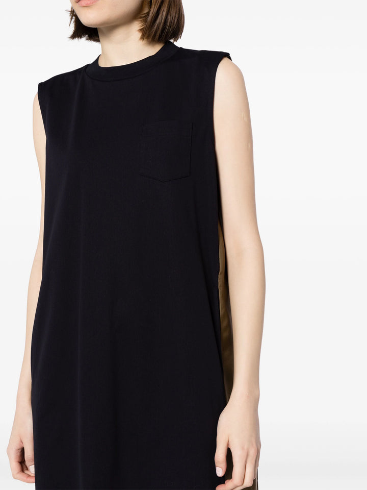 Cotton Jersey X Nylon Twill Dress