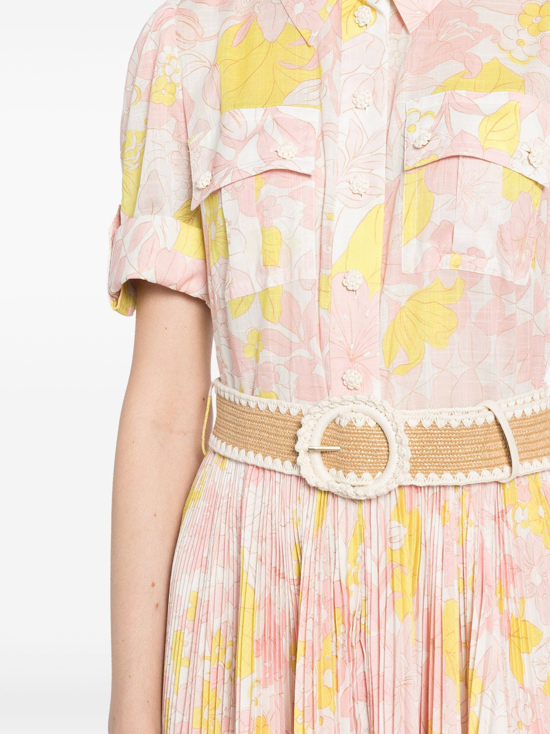 zimmermann pop pleated mini dress Zimmermann Zimmermann Lovestruck Pleated Mini Dress