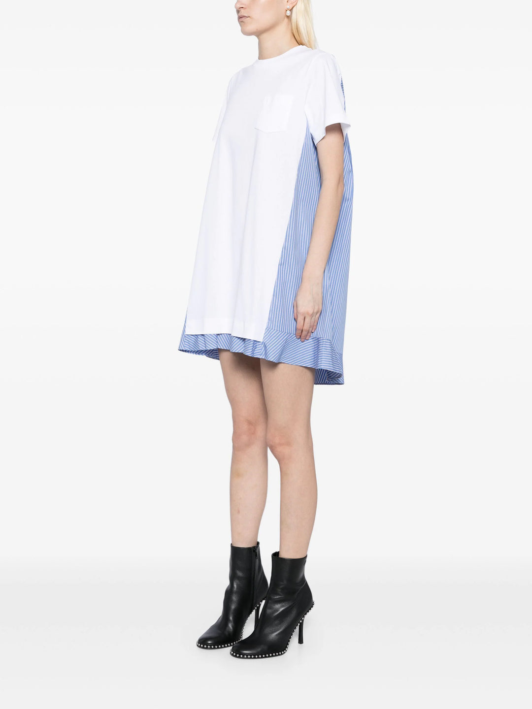 Cotton Poplin X Cotton Jersey Dress