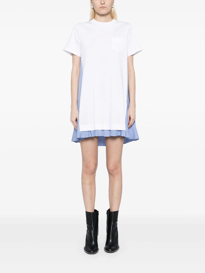 Cotton Poplin X Cotton Jersey Dress