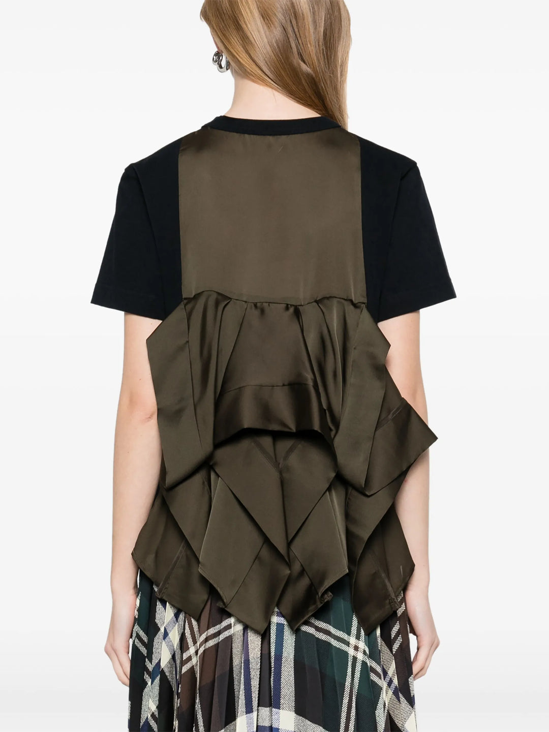 Satin X Cotton Jersey T-Shirt