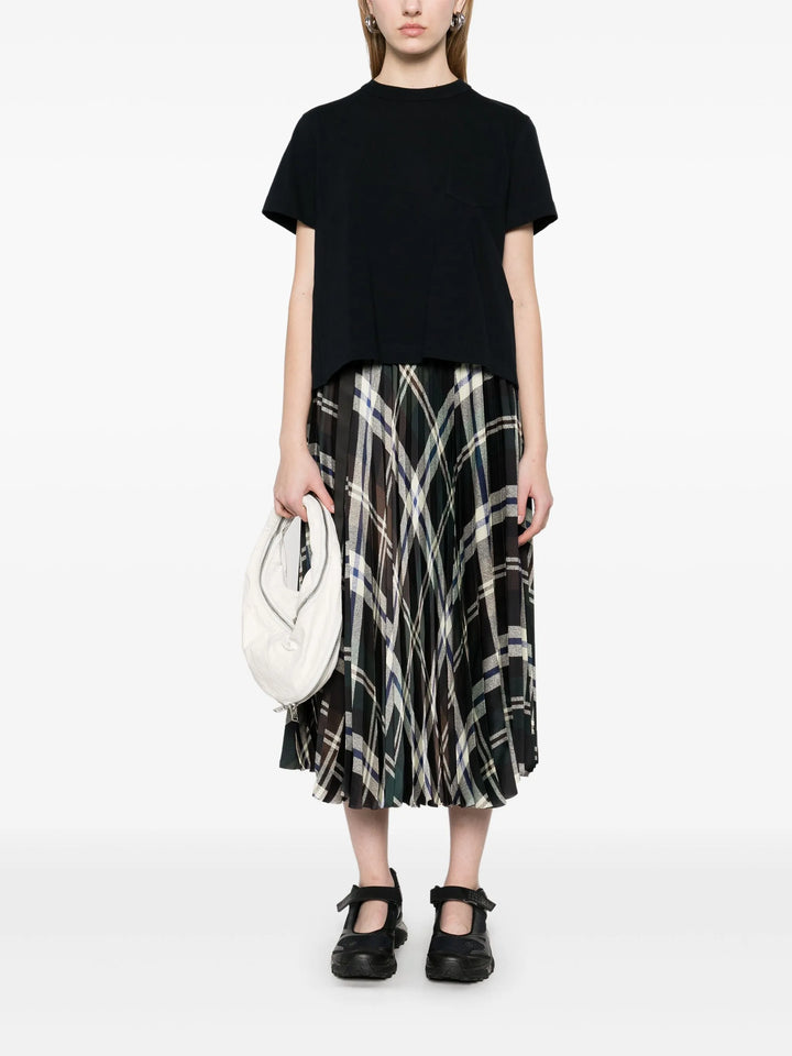 Satin X Cotton Jersey T-Shirt