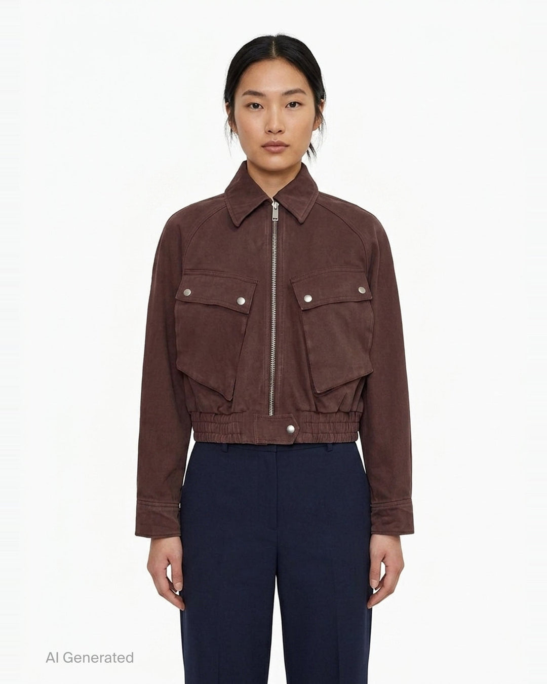 Cropped Denim Bomber Jacket | 3.1 Phillip Lim | Club21 - front