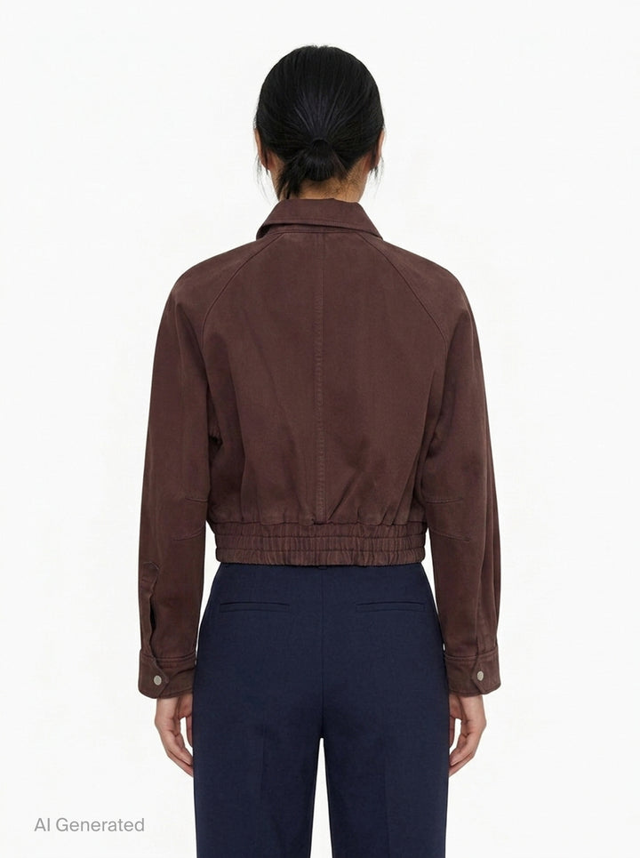 Cropped Denim Bomber Jacket | 3.1 Phillip Lim | Club21 - back
