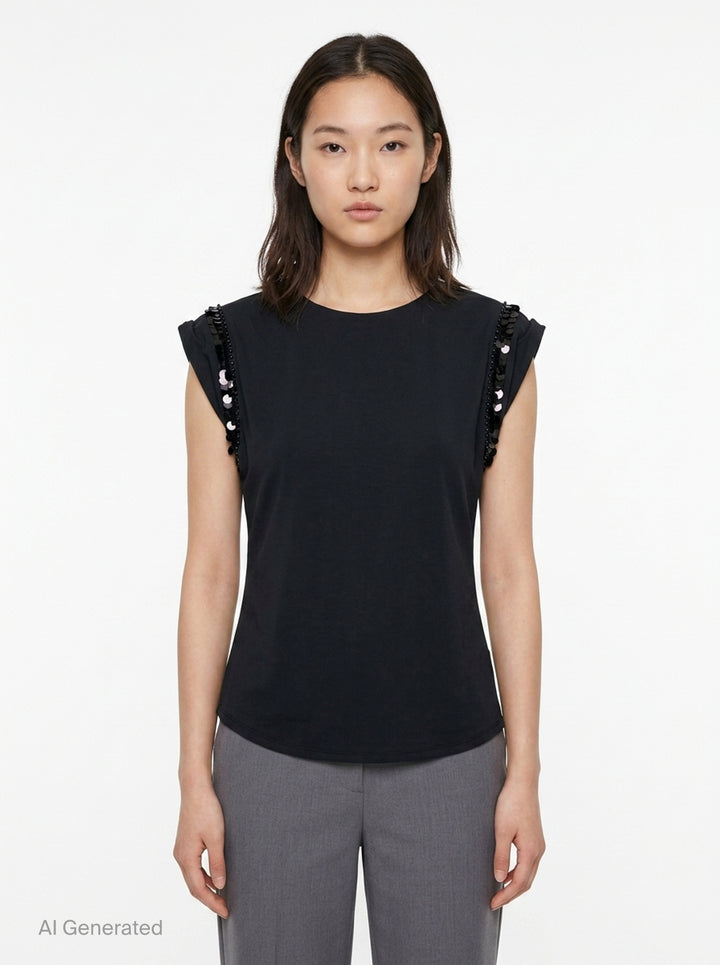 Embellished Draped Jersey Top | 3.1 Phillip Lim | Club21 - front