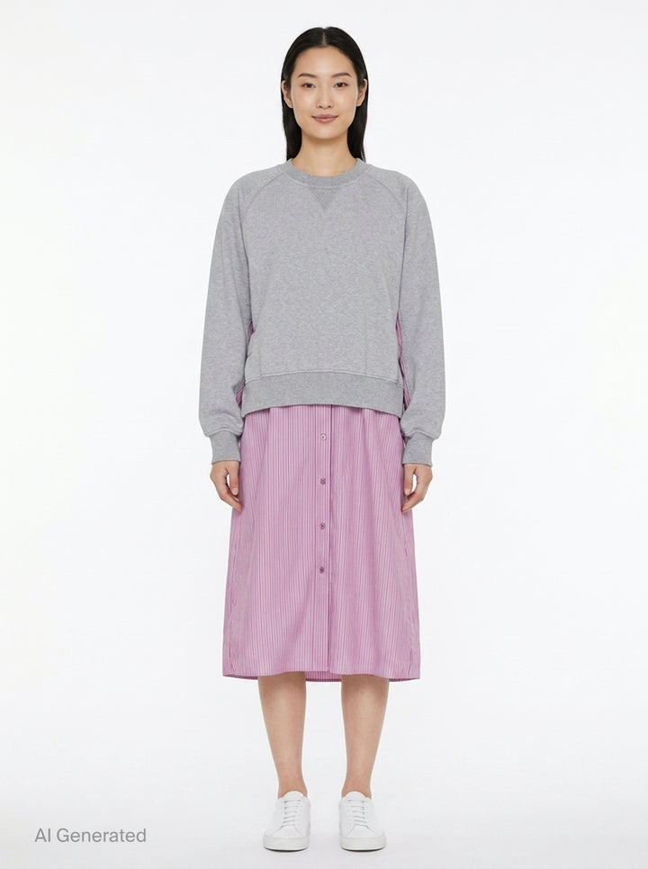 French Terry Midi Dress | 3.1 Phillip Lim | Club21 - front