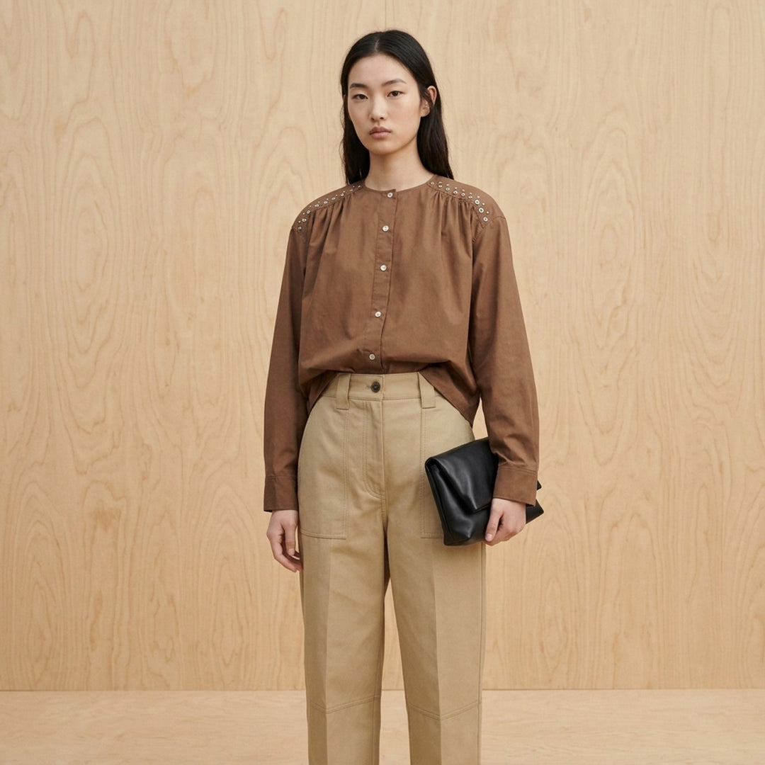 Gathered Poplin Studded Blouse | 3.1 Phillip Lim | Club21 - lifestyle