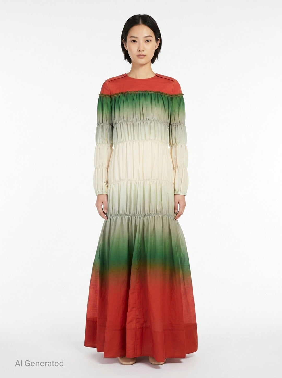 Ombré Voile Gathered Maxi Dress | 3.1 Phillip Lim | Club21 - front