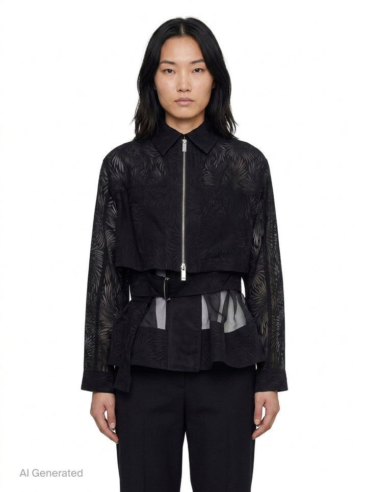 Organza Fil Coupé Double Layer Blouson | 3.1 Phillip Lim | Club21 - front