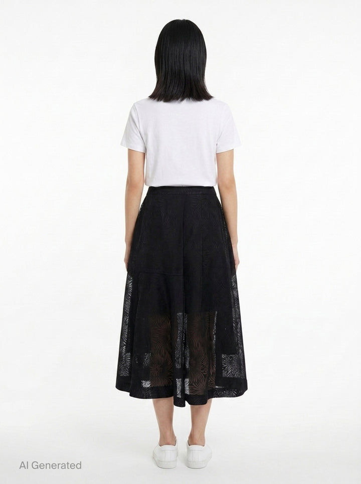 Organza Fil Coupé Midi Skirt | 3.1 Phillip Lim | Club21 - back