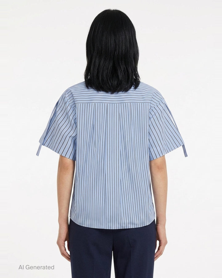 Short Sleeve Striped Blouse | 3.1 Phillip Lim | Club21 - back