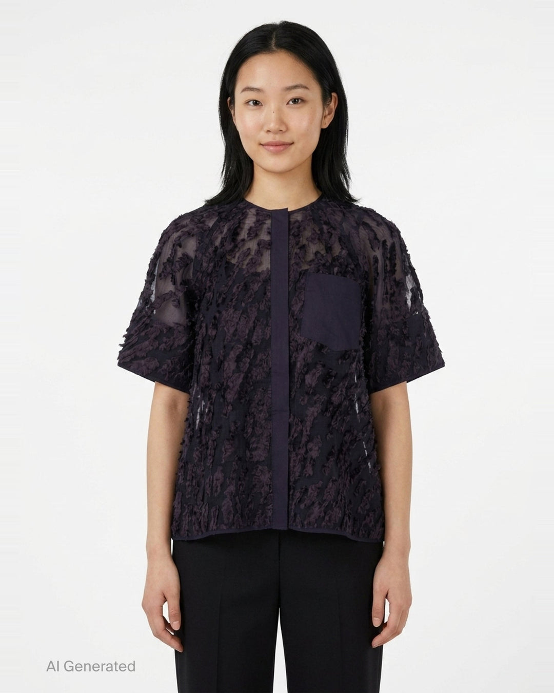 Textured Organza Short Sleeve Top | 3.1 Phillip Lim | Club21 - front