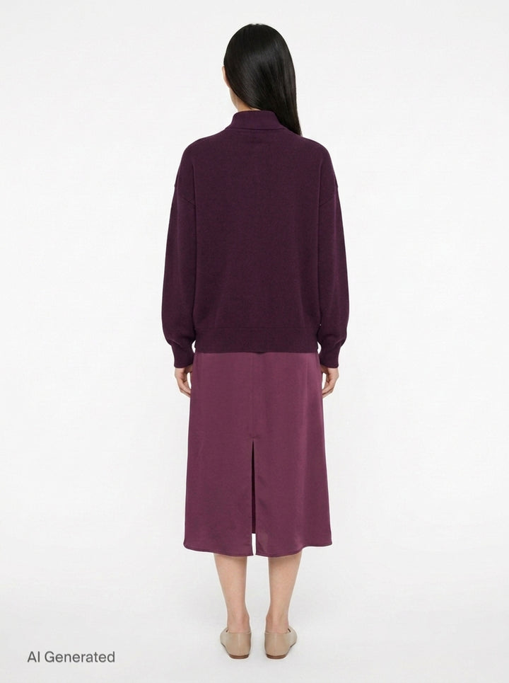 Ultrafine Merino Long Sleeve Polo Midi Dress | 3.1 Phillip Lim | Club21 - back