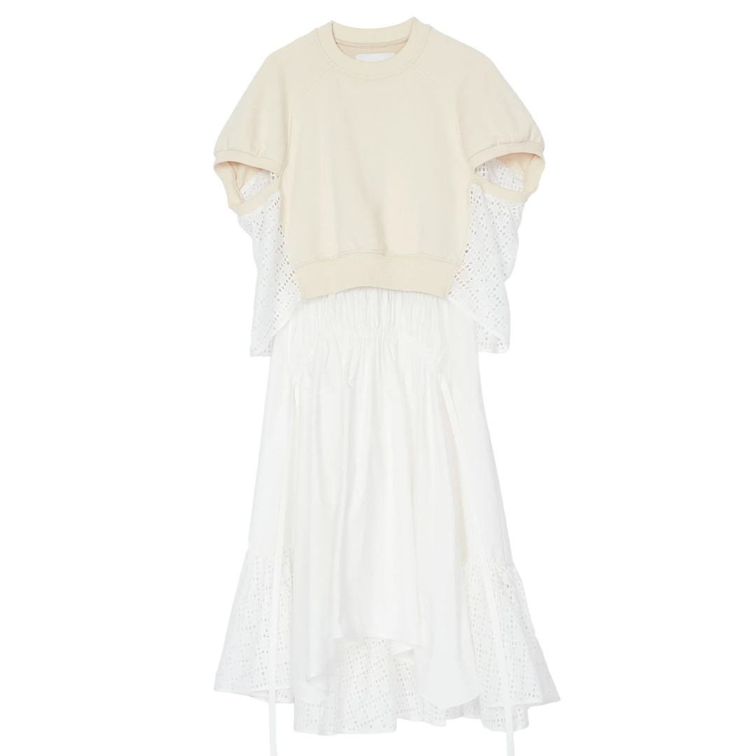 3.1_Phillip_Lim_French_Terry_Combo_Dress_Beige