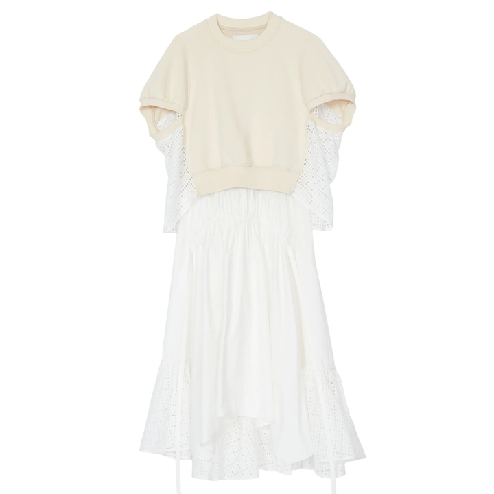 3.1_Phillip_Lim_French_Terry_Combo_Dress_Beige
