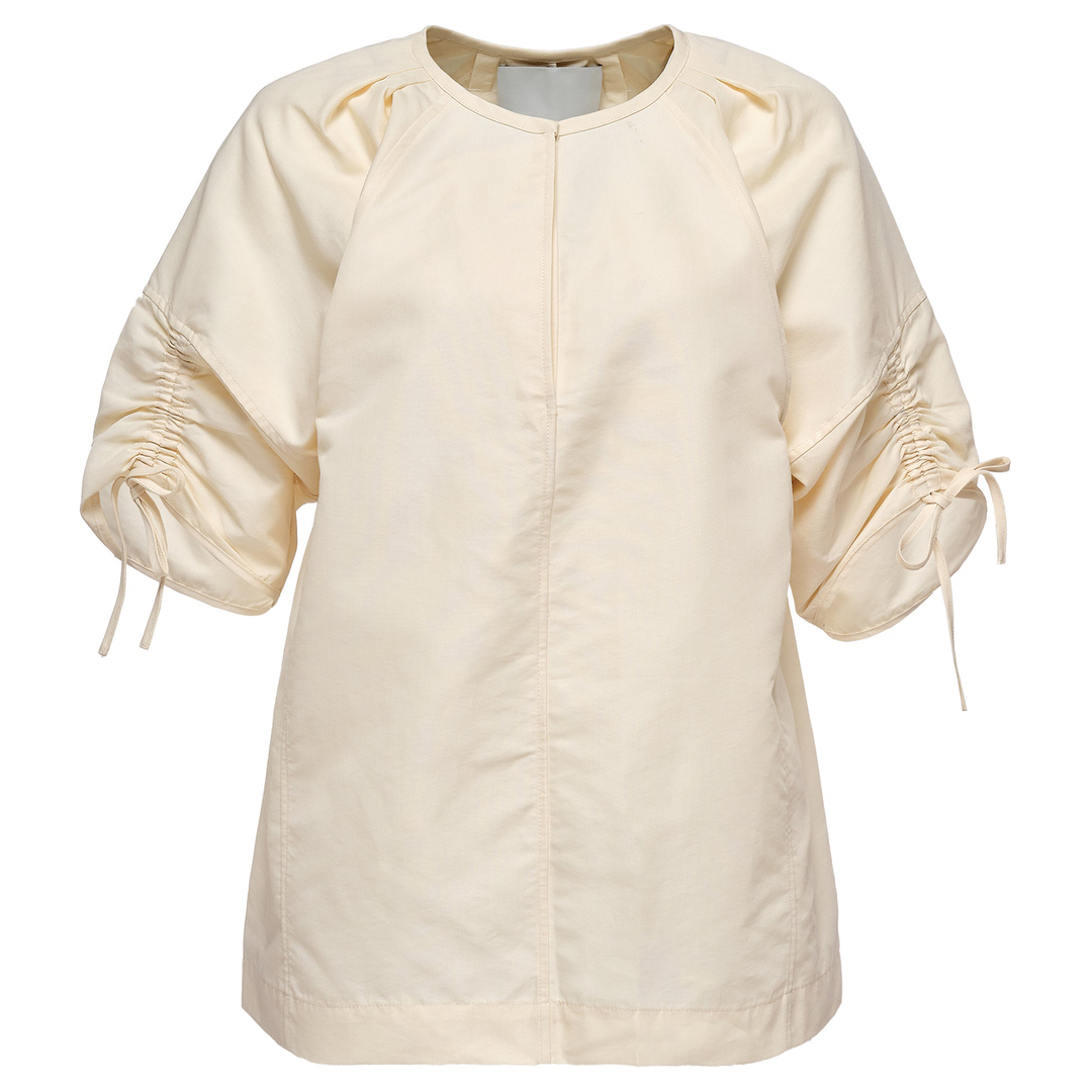 3.1_Phillip_Lim_Shirred_Sleeve_Band_Collar_Top_Offwhite