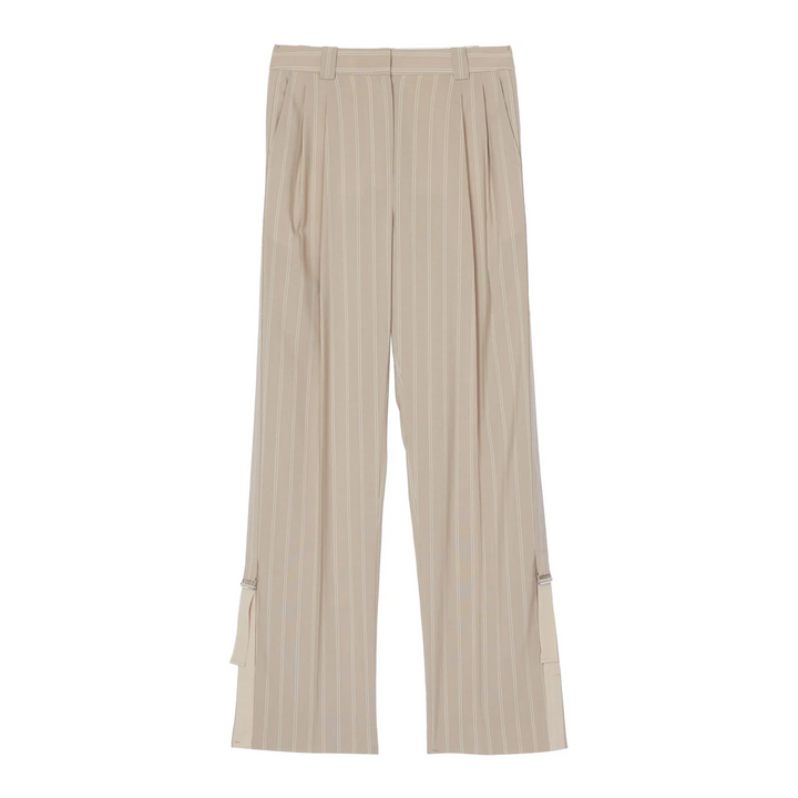Single Pleat Wide Leg Pants