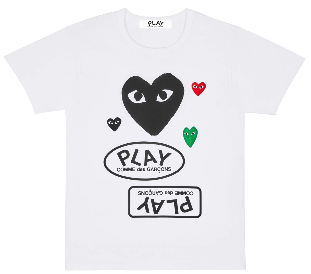 Multi Logo Black Heart Tee Women