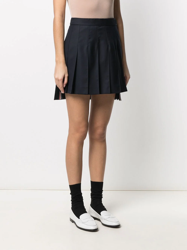 Dropped Back Pleated Skirt