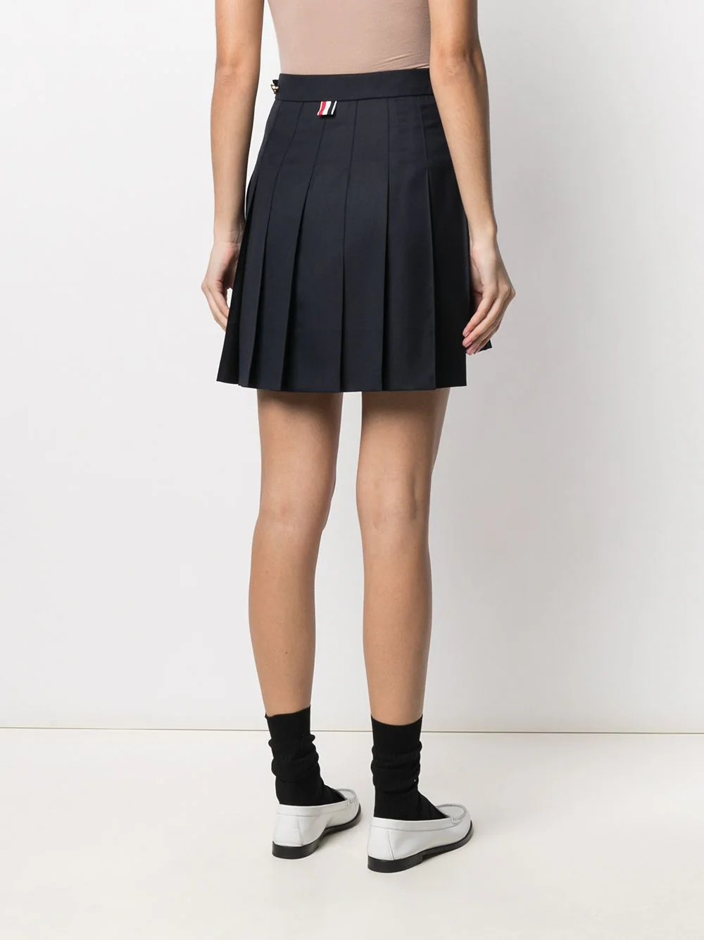 Dropped Back Pleated Skirt