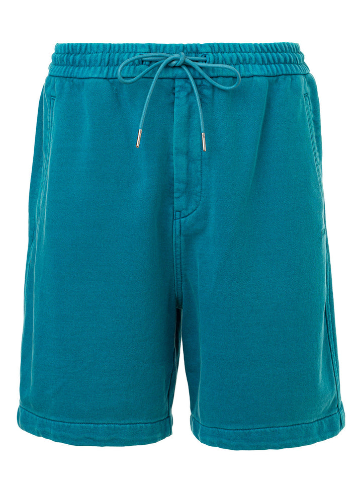 Logo Embroidered Garment Dyed Shorts