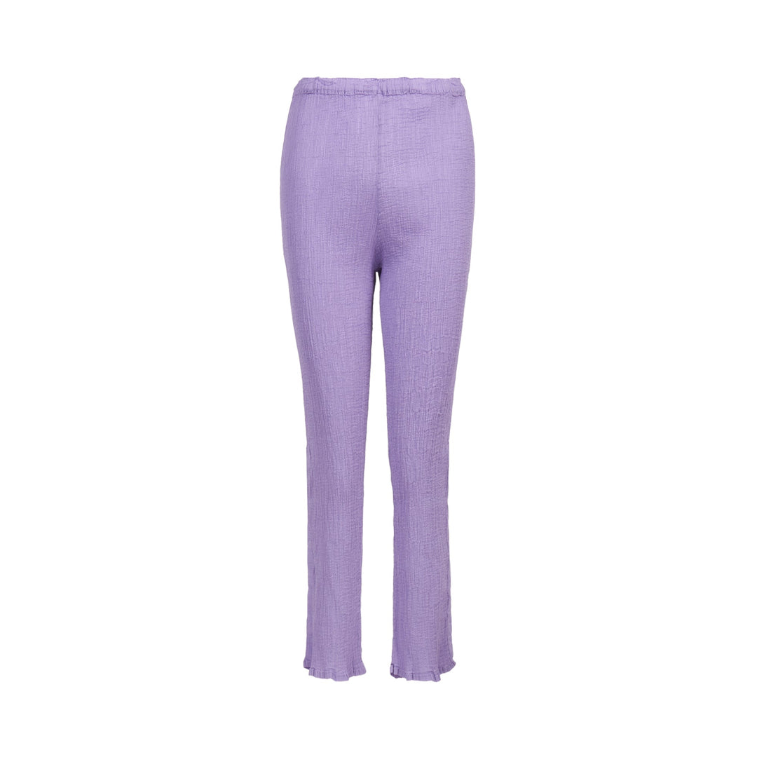 Snap See-Through Crepe Pants