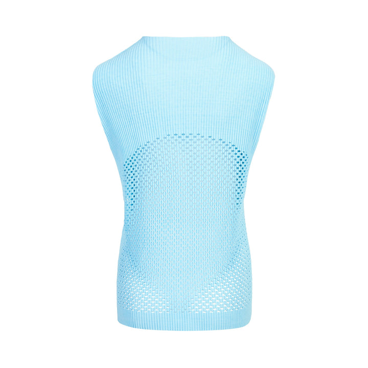 Mix Fine Knit Pleats Tank Top
