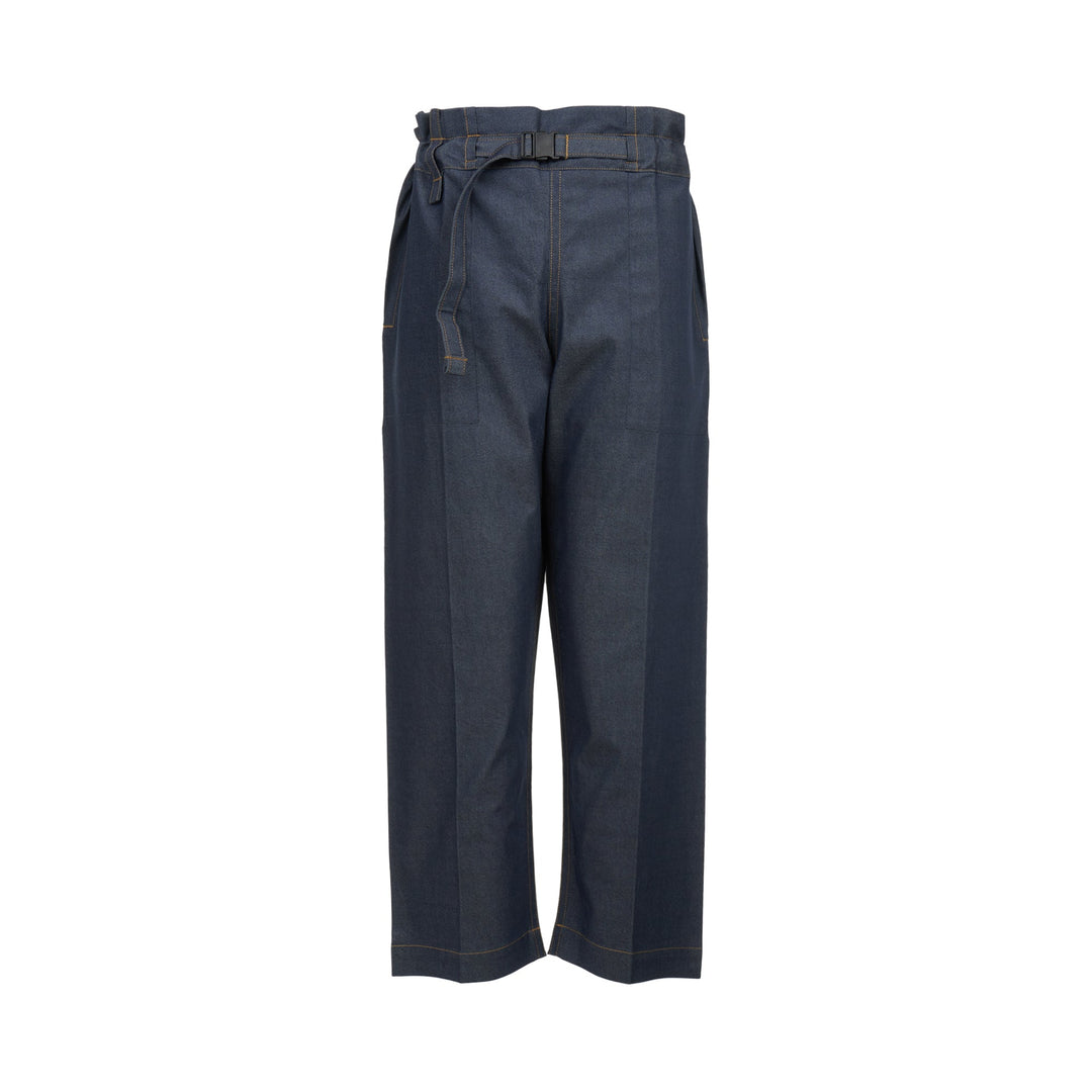 Flat Denim Pants