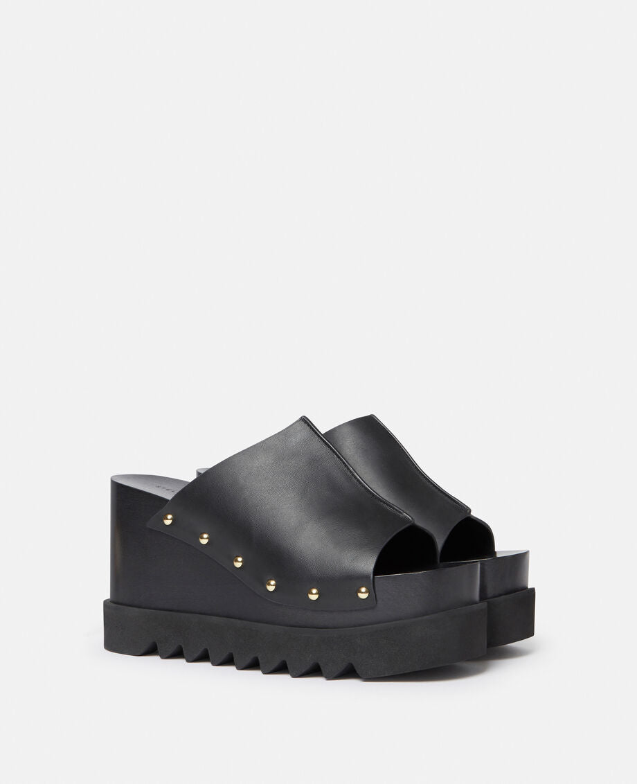 Elyse Studded Slide Wedge Sandals