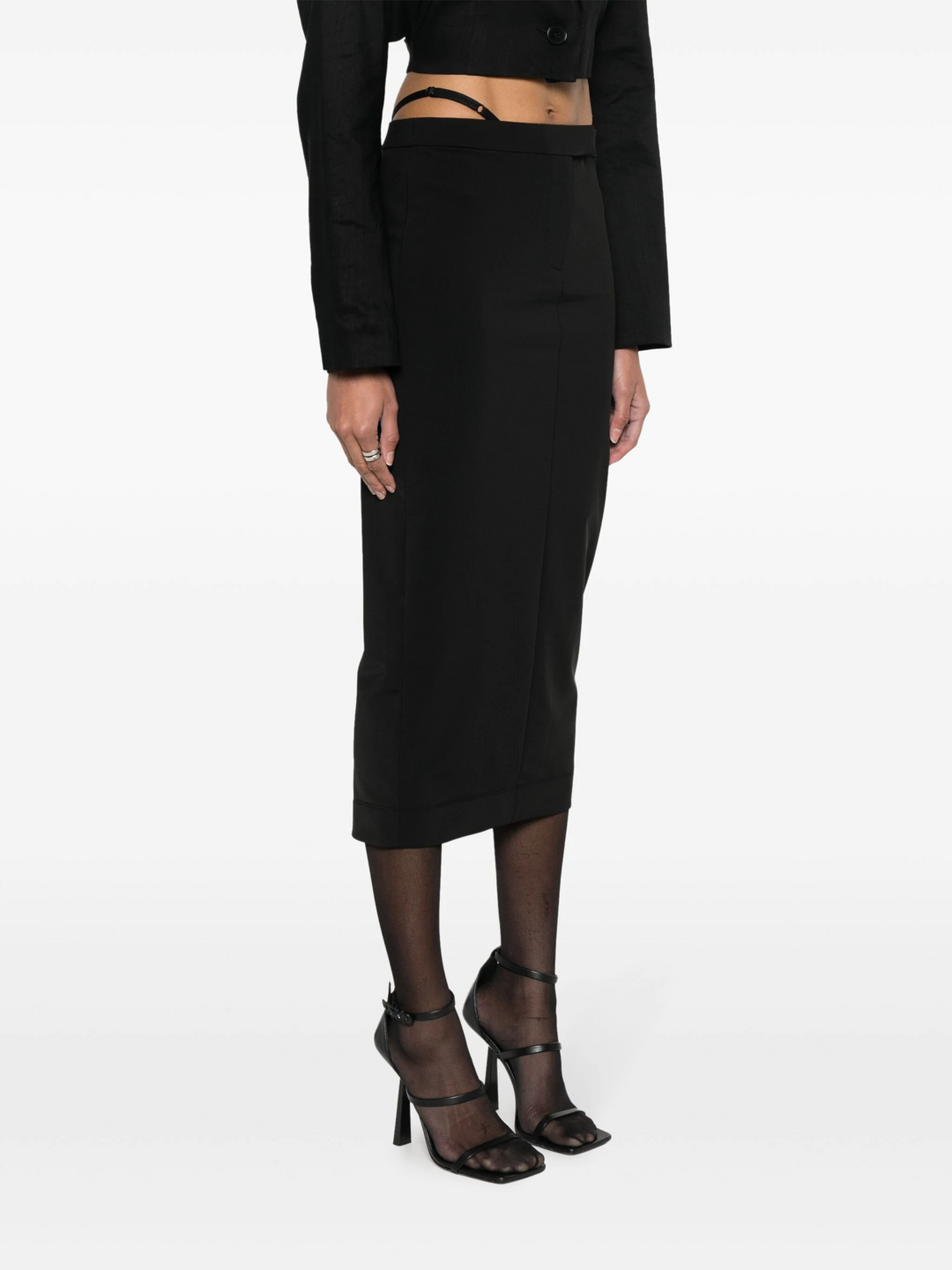 Fitted Long Skirt In Stretch Tailoring