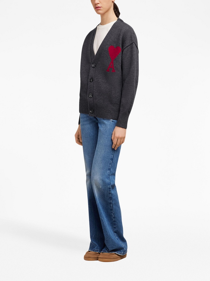 Red AMI De Coeur Cardigan