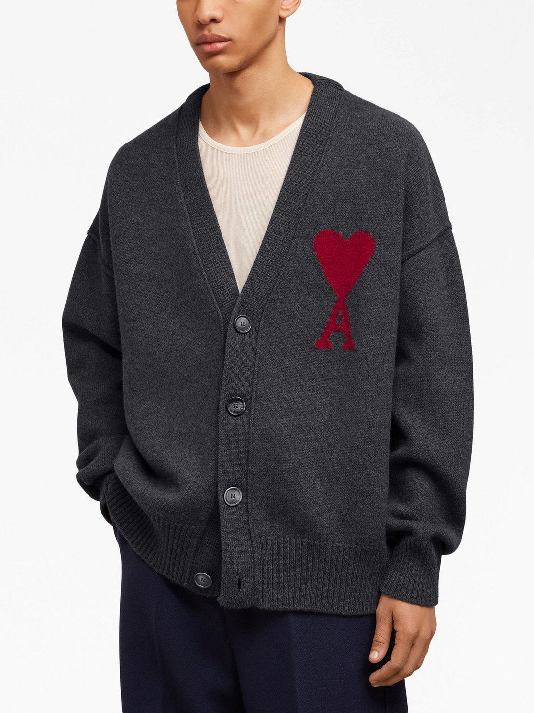 Red AMI De Coeur Cardigan
