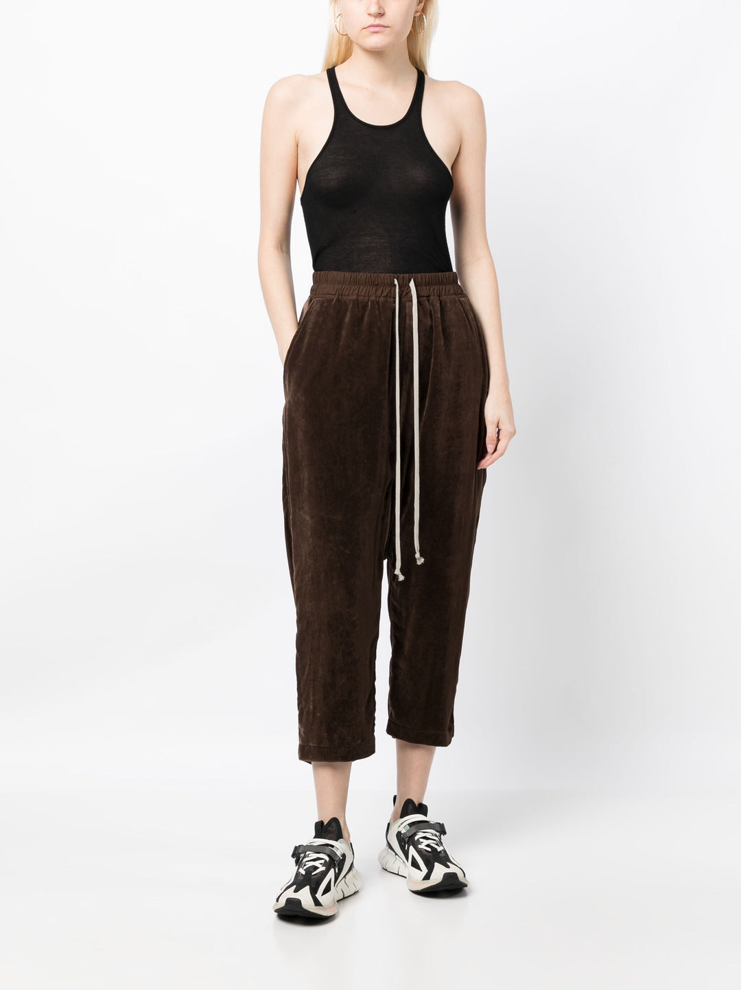 Pantaloni Drawstring Cropped Pants