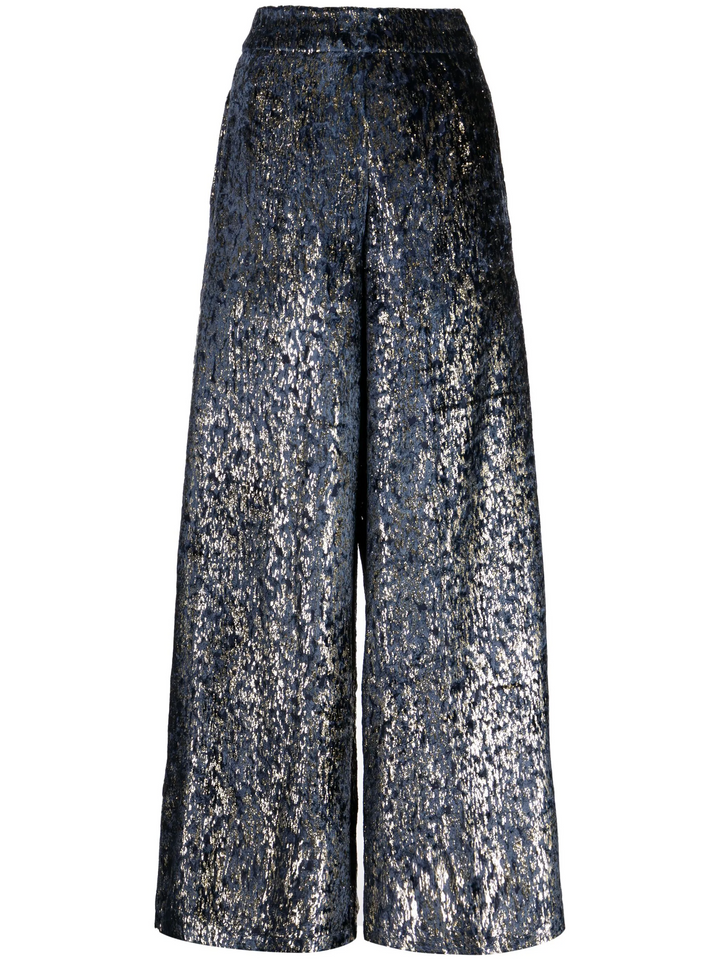 Pedora Velvet Fil Coupe Wide Leg Pants