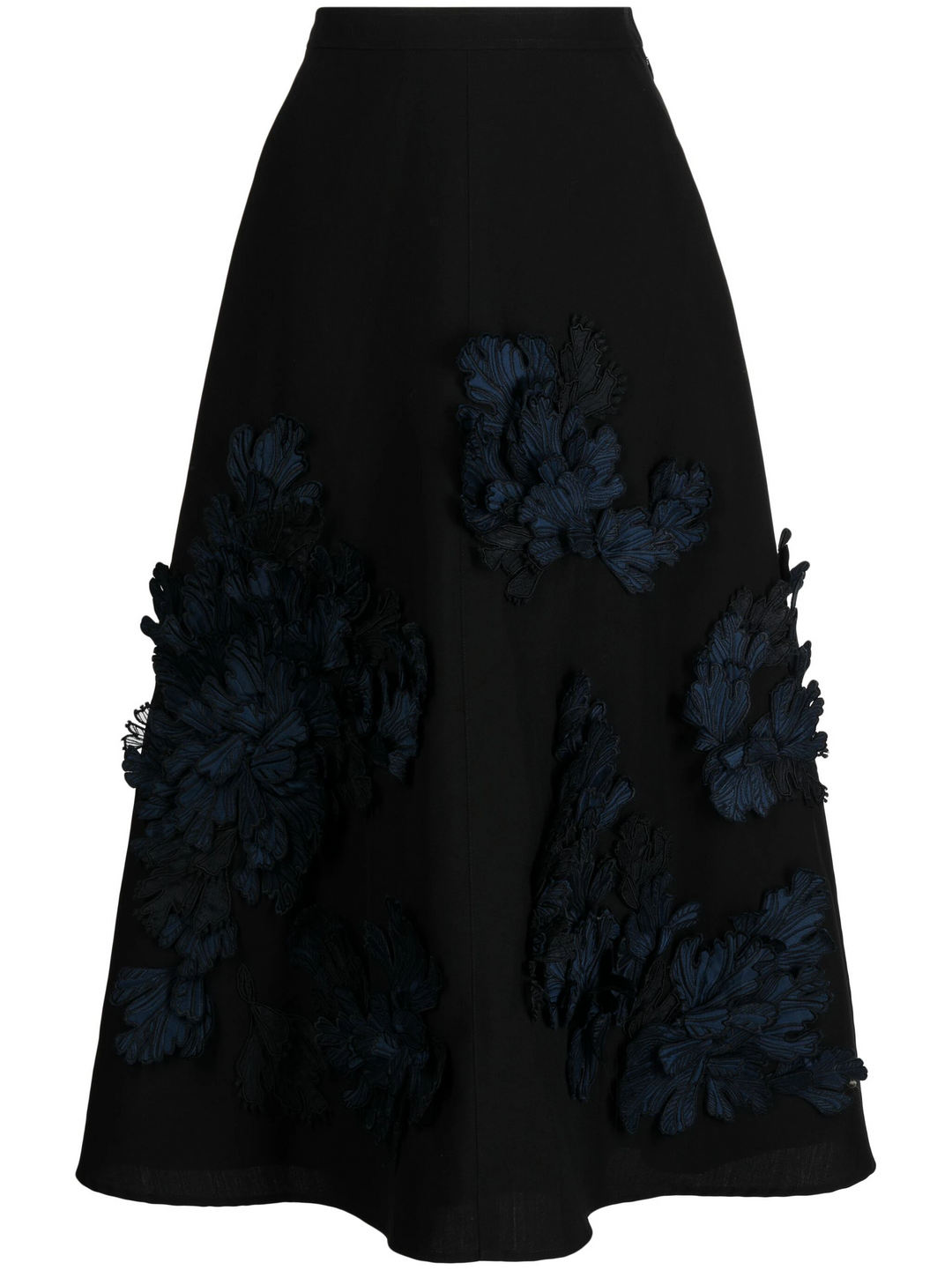 Moraine Embellished Wool Midi Skirt