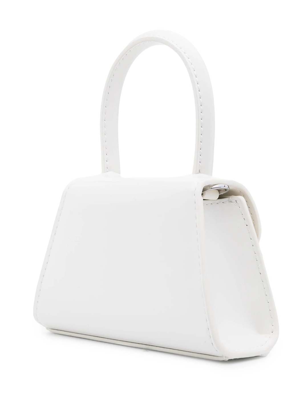 Cream Leather Micro Bow Bag