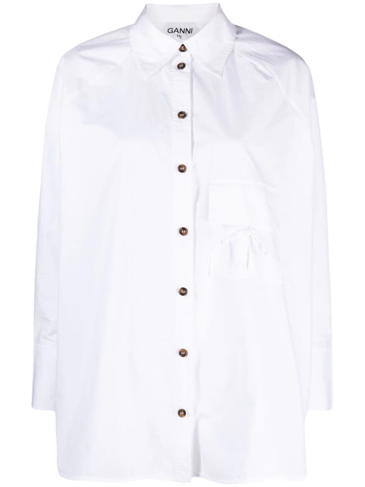 Cotton Poplin Oversize Raglan Shirt