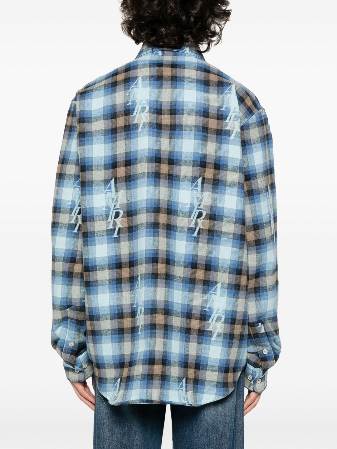 Staggered Plaid Flannel Shirt