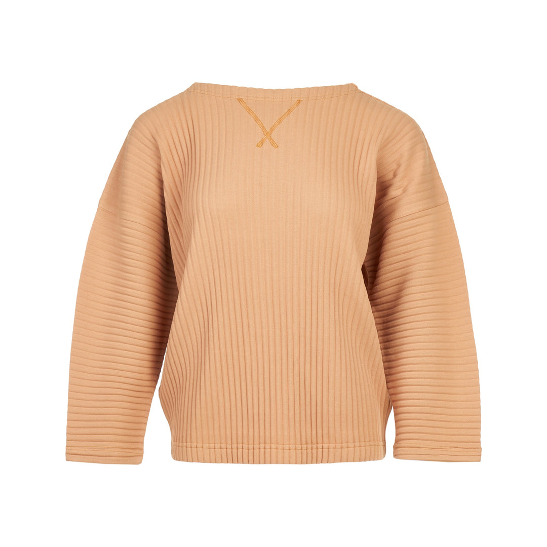 Sweats Pleats Round Neck Top