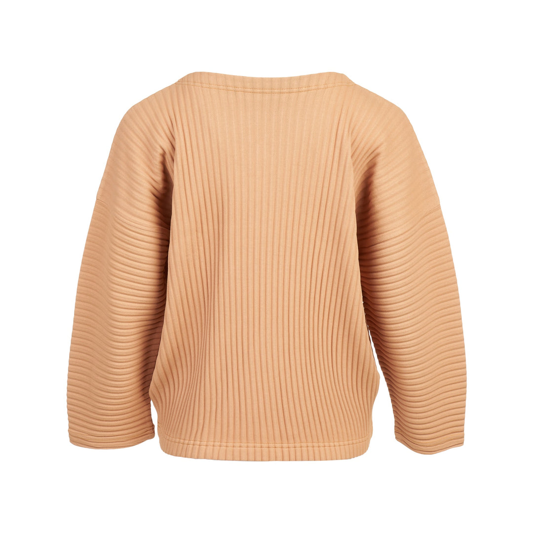 Sweats Pleats Round Neck Top