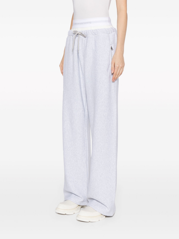 Wide Leg Sweatpants With Pre-Styled Logo Brief Waistband