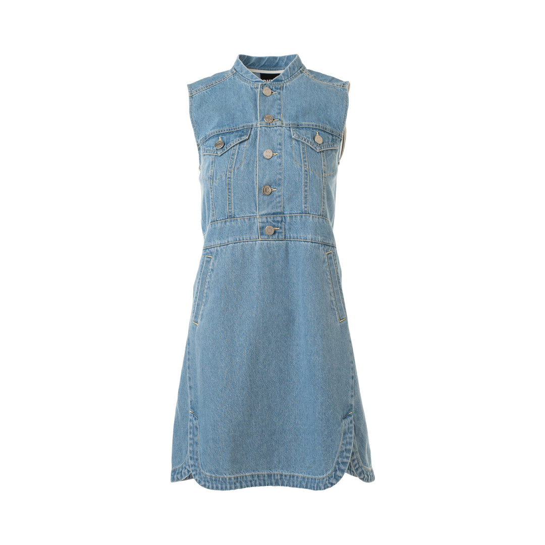 Denim Dress With Back Logo